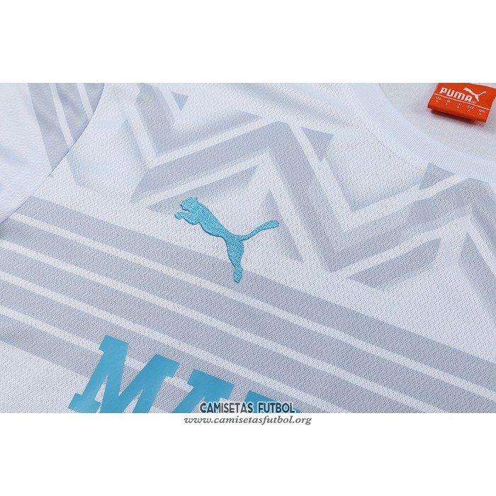 Chandal del Olympique Marsella Manga Corta 2022/2023 Gris - Pantalon Corto